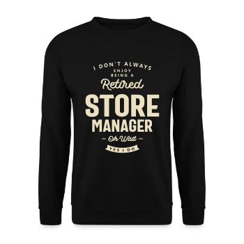 Store Manager Job Title Profession - Unisex Sweatshirt - black - Front - Alina (178cm) & Michal (187cm)