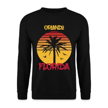 Floride Orlando Palm Ocean Surf - Sweat-shirt Unisexe - noir - Devant - Alina (178cm) & Michal (187cm)