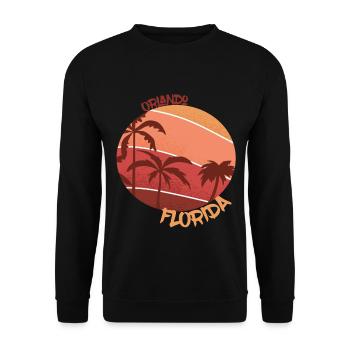 Florida Retro Palm Orlando Holiday Ocean Surfing - Sweat-shirt Unisexe - noir - Devant - Alina (178cm) & Michal (187cm)