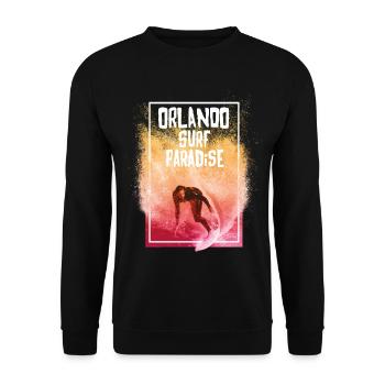 Surfen Orlando Florida Urlaub Strand Sonne - Unisex Pullover - Schwarz - Vorne - Alina (178cm) & Michal (187cm)