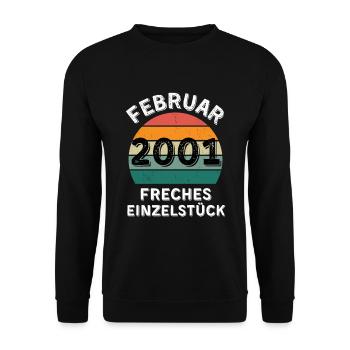 February 2001 Cheeky unique piece - Unisex Sweatshirt - black - Front - Alina (178cm) & Michal (187cm)