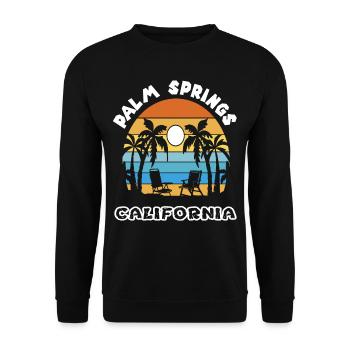 Palm Springs Familienurlaub Kalifornischer Ozean P - Unisex Pullover - Schwarz - Vorne - Alina (178cm) & Michal (187cm)
