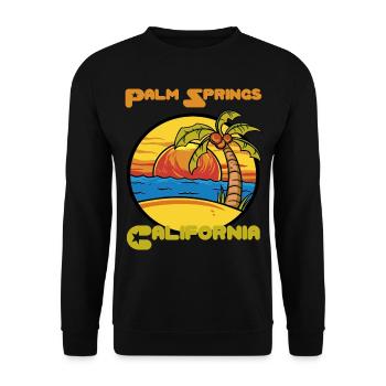 Palm Springs Sunset Vacation California Pa - Unisex Sweatshirt - black - Front - Alina (178cm) & Michal (187cm)