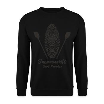 Vacances Surfing Sacramento California Palm Beach - Sweat-shirt Unisexe - noir - Devant - Alina (178cm) & Michal (187cm)