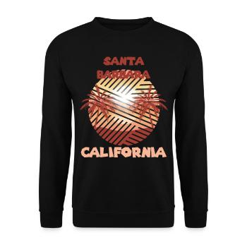 Californie Santa Barbara Palm Ocean Surf - Sweat-shirt Unisexe - noir - Devant - Alina (178cm) & Michal (187cm)