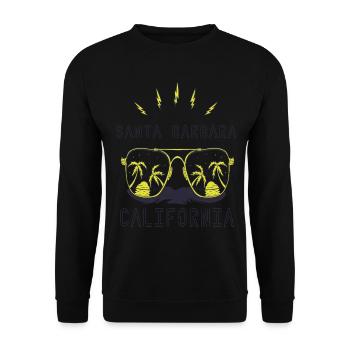 Sonnenbrille Kalifornien Santa Barbara Palmen Stra - Unisex Pullover - Schwarz - Vorne - Alina (178cm) & Michal (187cm)