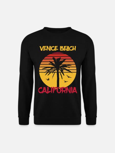 Californie Venice Beach Palm Ocean Surf - Sweat-shirt Unisexe - noir