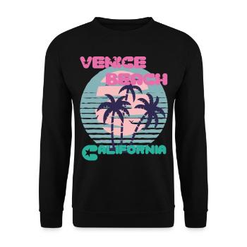 Surfboard California Venice Beach Surfing Ocean Va - Unisex Sweatshirt - black - Front - Alina (178cm) & Michal (187cm)