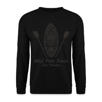 Family Vacation Florida West Palm Beach Palm Ocean - Unisex Sweatshirt - black - Front - Alina (178cm) & Michal (187cm)
