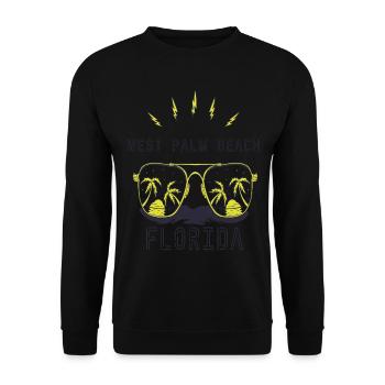 Sunglass Florida West Palm Beach Palm Beach Ocean - Unisex Sweatshirt - black - Front - Alina (178cm) & Michal (187cm)