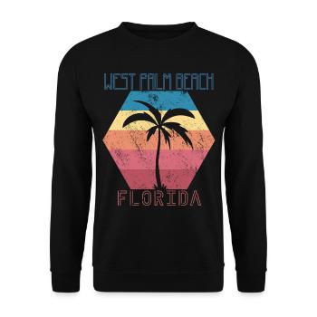 West Palm Beach Floride Holiday Ocean Beach Surf - Sweat-shirt Unisexe - noir - Devant - Alina (178cm) & Michal (187cm)