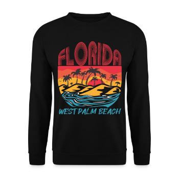Palm Florida Surfing West Palm Beach Holidays - Unisex Sweatshirt - black - Front - Alina (178cm) & Michal (187cm)