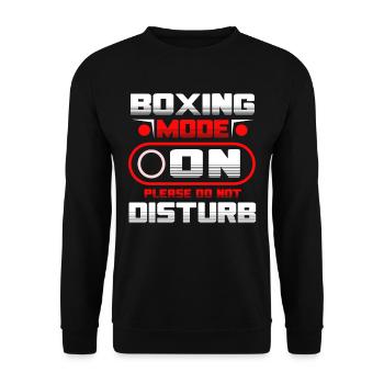 Boxing Mode On Please Do Not Disturb - Unisex Pullover - Schwarz - Vorne - Alina (178cm) & Michal (187cm)