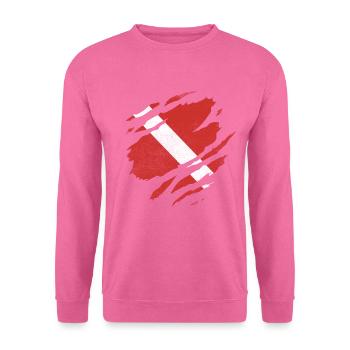 DRAPEAU DE PLONGÉE DRAPEAU DE PLONGÉE DRAPEAU DE PLONGÉE PLONGEUR - Sweat-shirt Unisexe - rose - Devant