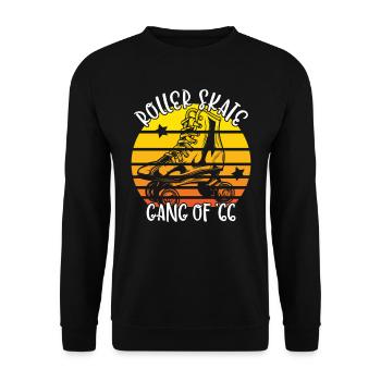 Rollschuhfahrer Rollerskates Rollschuh Gang 1966 - Unisex Pullover - Schwarz - Vorne - Alina (178cm) & Michal (187cm)