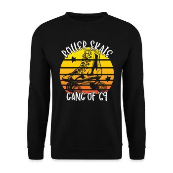 Rollschuhfahrer Rollerskates Rollschuh Gang 1969 - Unisex Pullover - Schwarz - Vorne - Alina (178cm) & Michal (187cm)