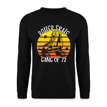 Rollschuhfahrer Rollerskates Rollschuh Gang 1972 - Unisex Pullover - Schwarz - Vorne - Alina (178cm) & Michal (187cm)