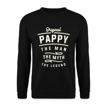 Pappy The Man The Myth The Legend - Unisex Sweatshirt - black - Front - Alina (178cm) & Michal (187cm)