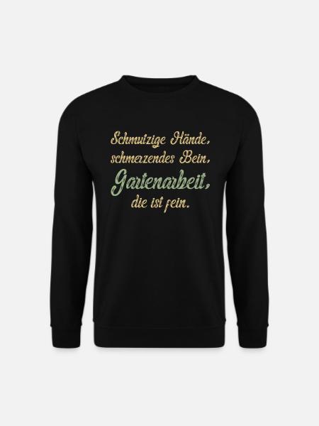 Lustiges Gärtner Gedicht Hobbygärtner Garten - Unisex Pullover - Schwarz