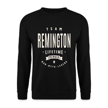 Membre à vie de l’équipe Remington - Sweat-shirt Unisexe - noir - Devant - Alina (178cm) & Michal (187cm)