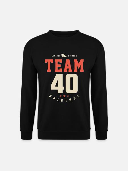 Team 40 Original - Limitierte Auflage 40. Geburtstag - Unisex Pullover - Schwarz