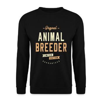 Original Animal Breeder - Unisex Sweatshirt - black - Front - Alina (178cm) & Michal (187cm)