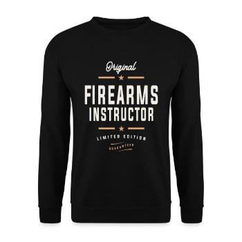 Original Firearms Instructor - Expert Marksmanship - Unisex Sweatshirt - black - Front - Alina (178cm) & Michal (187cm)