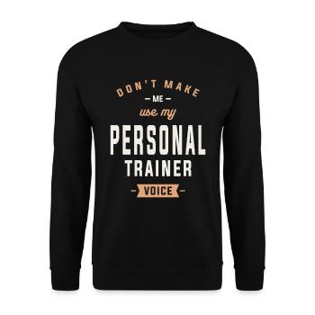 Personal Trainer - Voice of Motivation - Unisex Sweatshirt - black - Front - Alina (178cm) & Michal (187cm)