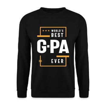 G-Pa: World's Best Ever - Father's Day - Unisex Sweatshirt - black - Front - Alina (178cm) & Michal (187cm)
