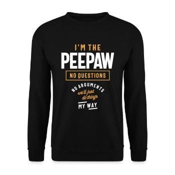 Peepaw: My Way, Always! Father's Day - Unisex Sweatshirt - black - Front - Alina (178cm) & Michal (187cm)