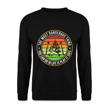 La chose la plus dangereuse que vous puissiez faire dans la vie - Sweat-shirt Unisexe - noir - Devant - Alina (178cm) & Michal (187cm)