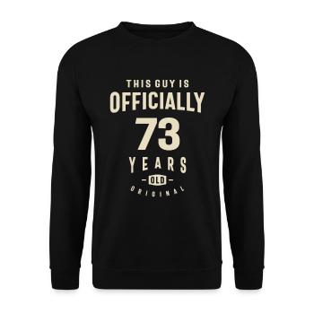 73 Years of Pure Awesomeness - 73rd Birthday - Unisex Sweatshirt - black - Front - Alina (178cm) & Michal (187cm)