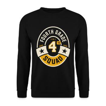 Fourth 4th Grade Squad Team Back To School - Unisex Sweatshirt - black - Front - Alina (178cm) & Michal (187cm)