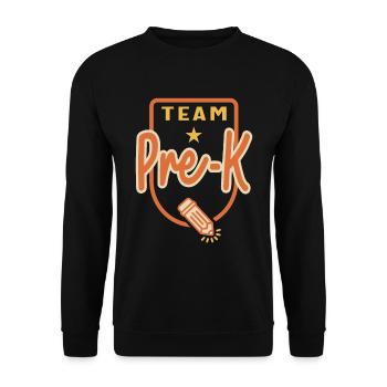 Team Pre-K Back to School Pre Kindergarten - Unisex Sweatshirt - black - Front - Alina (178cm) & Michal (187cm)