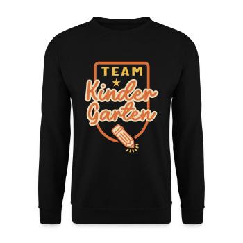 Team Kindergarten Teacher Student Back to School - Unisex Sweatshirt - black - Front - Alina (178cm) & Michal (187cm)