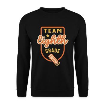 Team Eighth Grade Teacher Student Back to School - Unisex Sweatshirt - black - Front - Alina (178cm) & Michal (187cm)