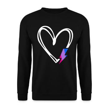 Subtil Bi Pride Fier allié Mois de la fierté Bisexuel - Sweat-shirt Unisexe - noir - Devant - Alina (178cm) & Michal (187cm)