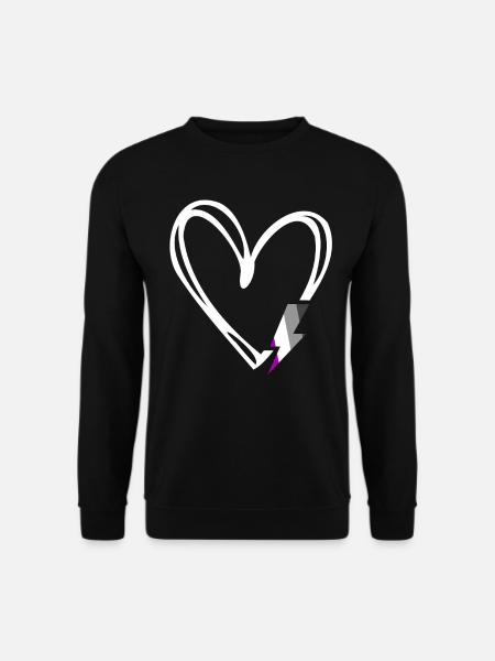 Subtiles Ass Stolz Stolzer Verbündeter Stolz Monat Asexuell - Unisex Pullover - Schwarz