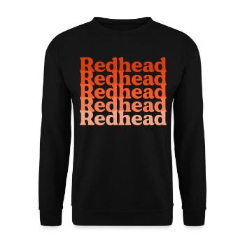 Retro Rothaarige Frauen Rothaariges Mädchen Irischer Ingwer - Unisex Pullover - Schwarz - Vorne - Alina (178cm) & Michal (187cm)