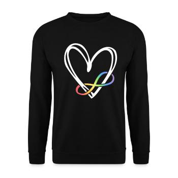 Chemises Autisme Femmes Infinity Symbol Autisme - Sweat-shirt Unisexe - noir - Devant - Alina (178cm) & Michal (187cm)