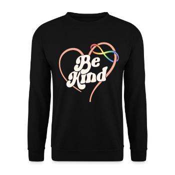Chemise autisme Be Kind Mom Neurodiversity Infinity - Sweat-shirt Unisexe - noir - Devant - Alina (178cm) & Michal (187cm)