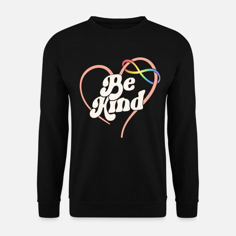 Autismus Shirt Be Kind Mom Neurodiversität Unendlichkeit - Unisex Pullover - Schwarz