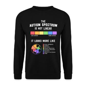 Chemises d’autisme Femmes Sensibilisation des mamans L’autisme est un - Sweat-shirt Unisexe - noir - Devant - Alina (178cm) & Michal (187cm)