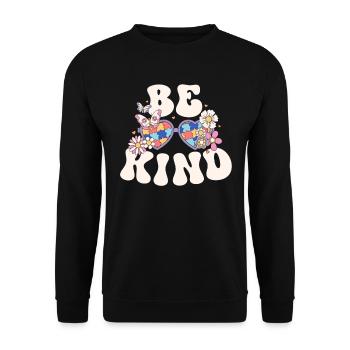 Autismus Shirt Frauen Mama Neurodiversität Puzzle - Unisex Pullover - Schwarz - Vorne - Alina (178cm) & Michal (187cm)