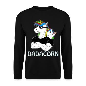 Dadacorn papa Licorne et enfant - Sweat-shirt Unisexe - noir - Devant - Alina (178cm) & Michal (187cm)