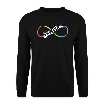 Chemises Autisme Femmes Maman Infinity Symbol L’autisme est - Sweat-shirt Unisexe - noir - Devant - Alina (178cm) & Michal (187cm)