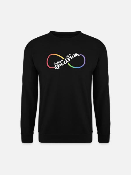 Autismus-T-Shirts Frauen Mama Unendlichkeit Symbol Autismus ist - Unisex Pullover - Schwarz