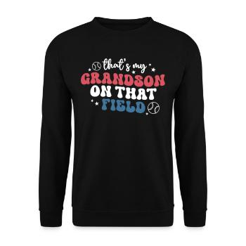 C’est mon petit-fils sur cette chemise de terrain mignon - Sweat-shirt Unisexe - noir - Devant - Alina (178cm) & Michal (187cm)