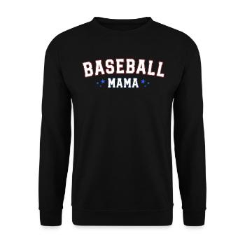 Retro Baseball Mama Chemise Vintage Américain Mignon - Sweat-shirt Unisexe - noir - Devant - Alina (178cm) & Michal (187cm)