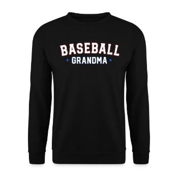 Retro Baseball Grand-mère Chemise Vintage Famille - Sweat-shirt Unisexe - noir - Devant - Alina (178cm) & Michal (187cm)
